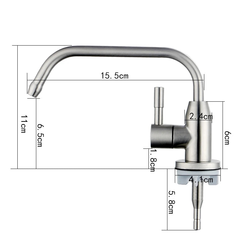 Sink Faucet Direct Drinking Tap Cold Stainless Steel