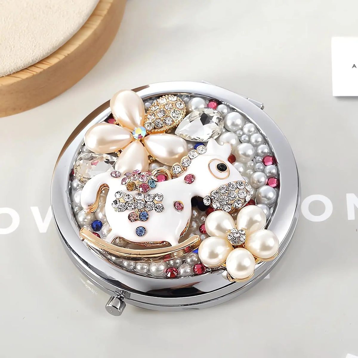 Compact Mirror 1x/2x Magnification Pocket Mirror Women 3inch