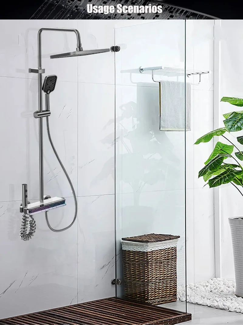 12 Inch Shower Digital Display Led Wall Mounted