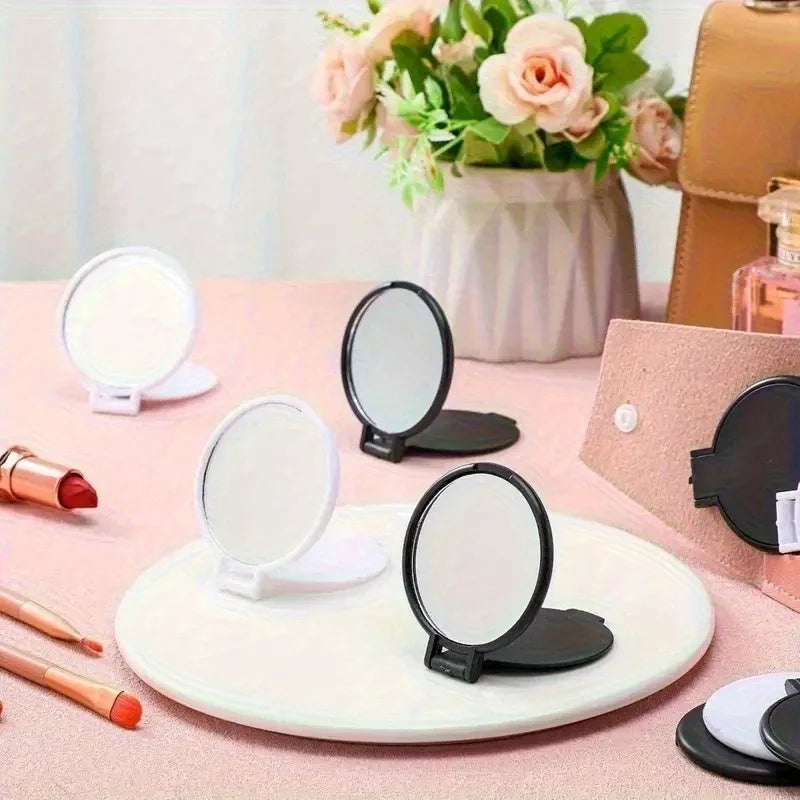 100pcs Mini Folding Makeup Mirror Circular Pocket Mirror