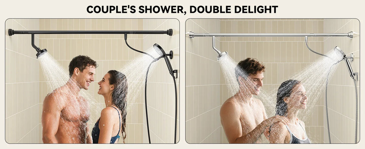 Tandem Shower Head Couples Dual Shower Head Handheld