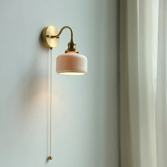 Ceramic Modern Wall Lamp Beside Pull China Switch