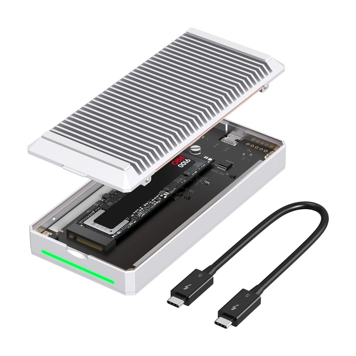 Qwiizlab Fanless 80gbps Thunderbolt External Ssd Enclosure