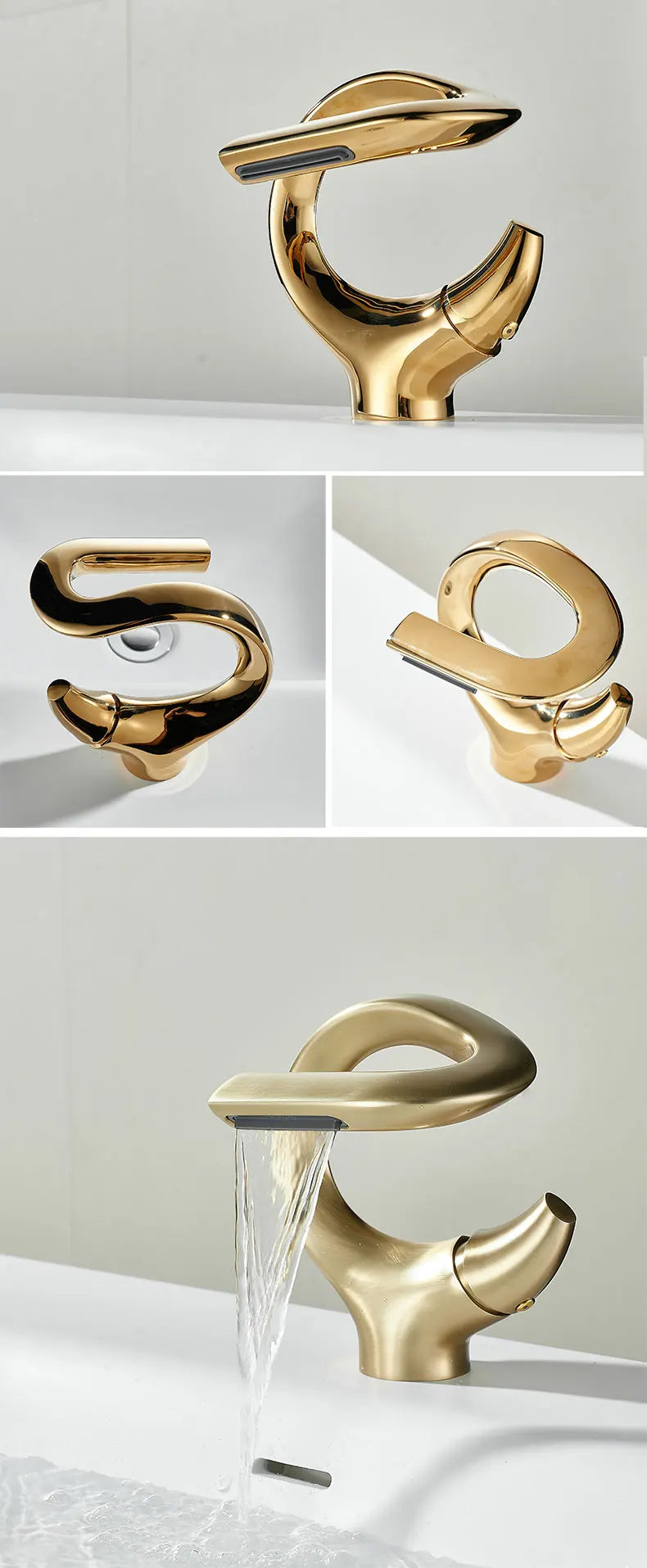 Design Basin Faucet Brass Bathroom Basin Waterfall Cold