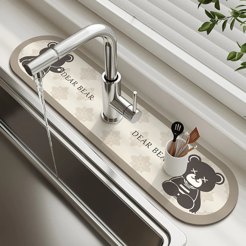 Classic Diotomite Sink Faucet Table Mat Toilet Drain