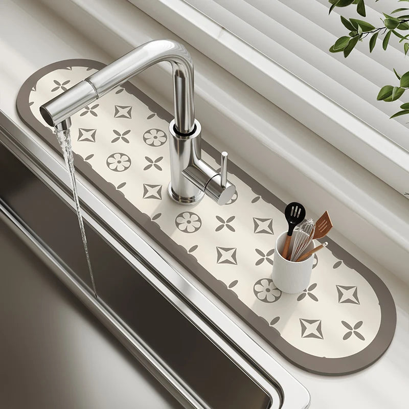 Classic Diotomite Sink Faucet Table Mat Toilet Drain