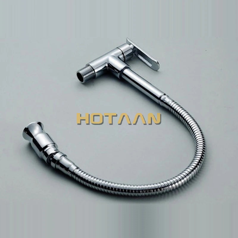 Hotaan 1set Wall Mounted Chrome Sink Faucet Tap