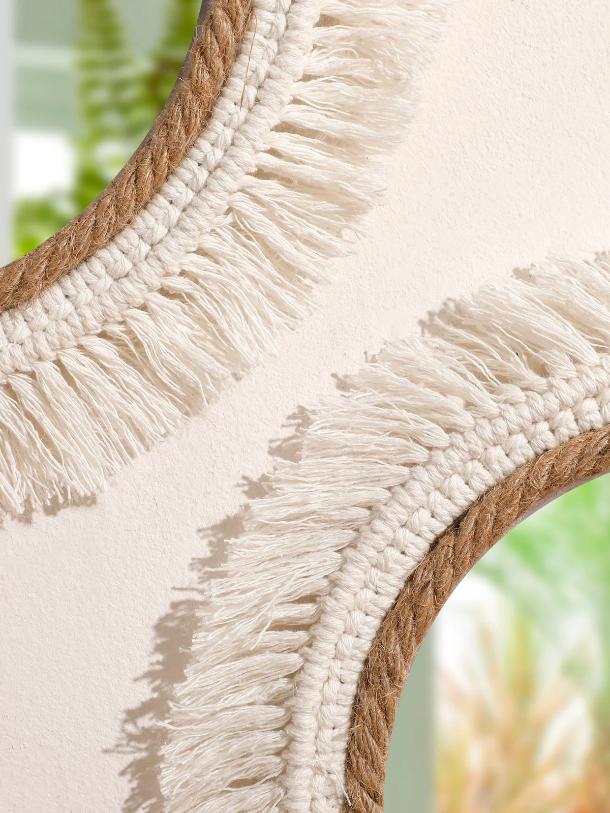 Boho Decorative Mirrors Macrame Round Mirror Aesthetic Room