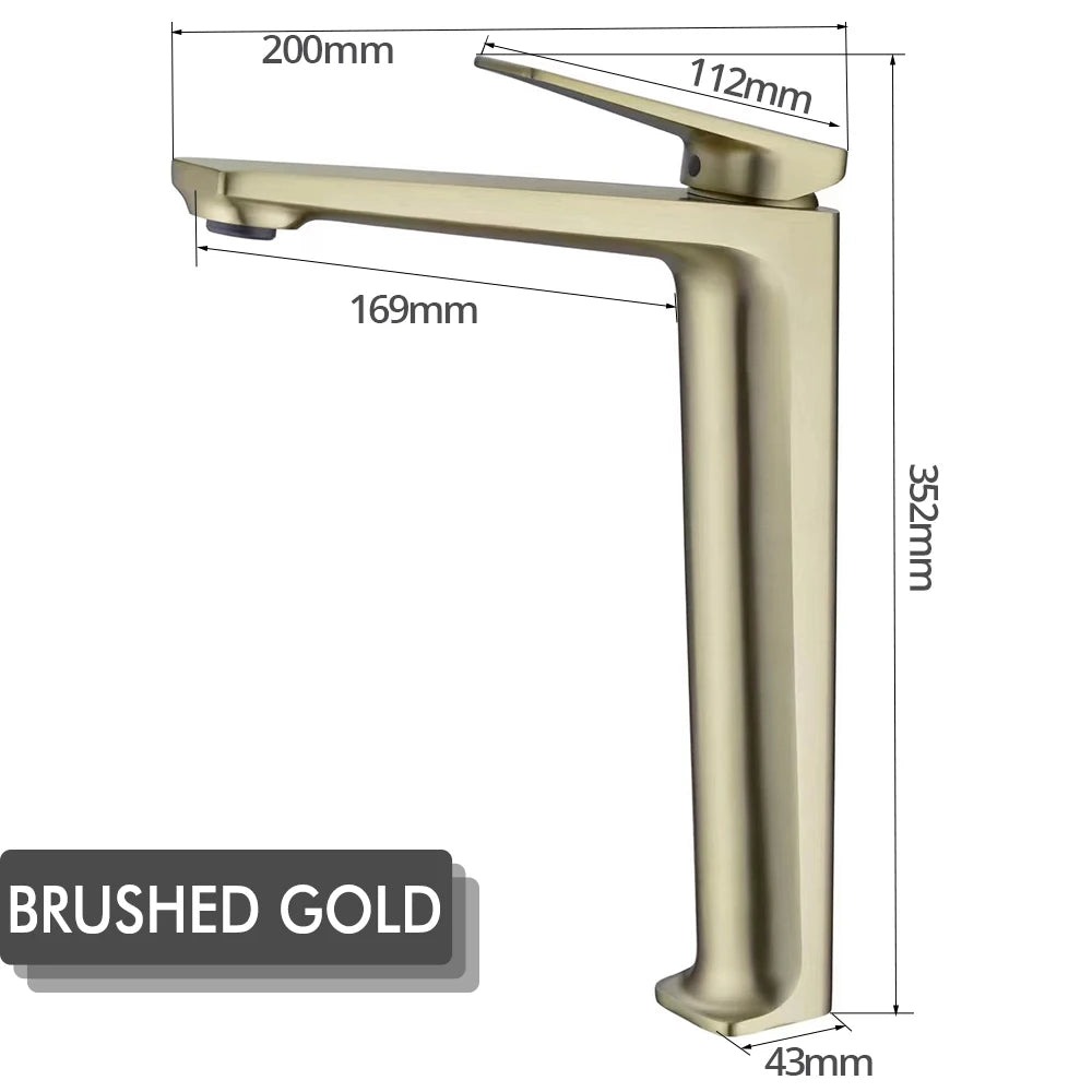 Bathroom Sink Faucet Deck Mount Brass Cold Mixer