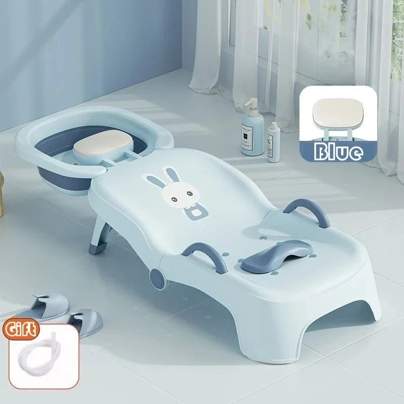 Foldable Children Hair Washing Recliner Baby Shampoo Bed