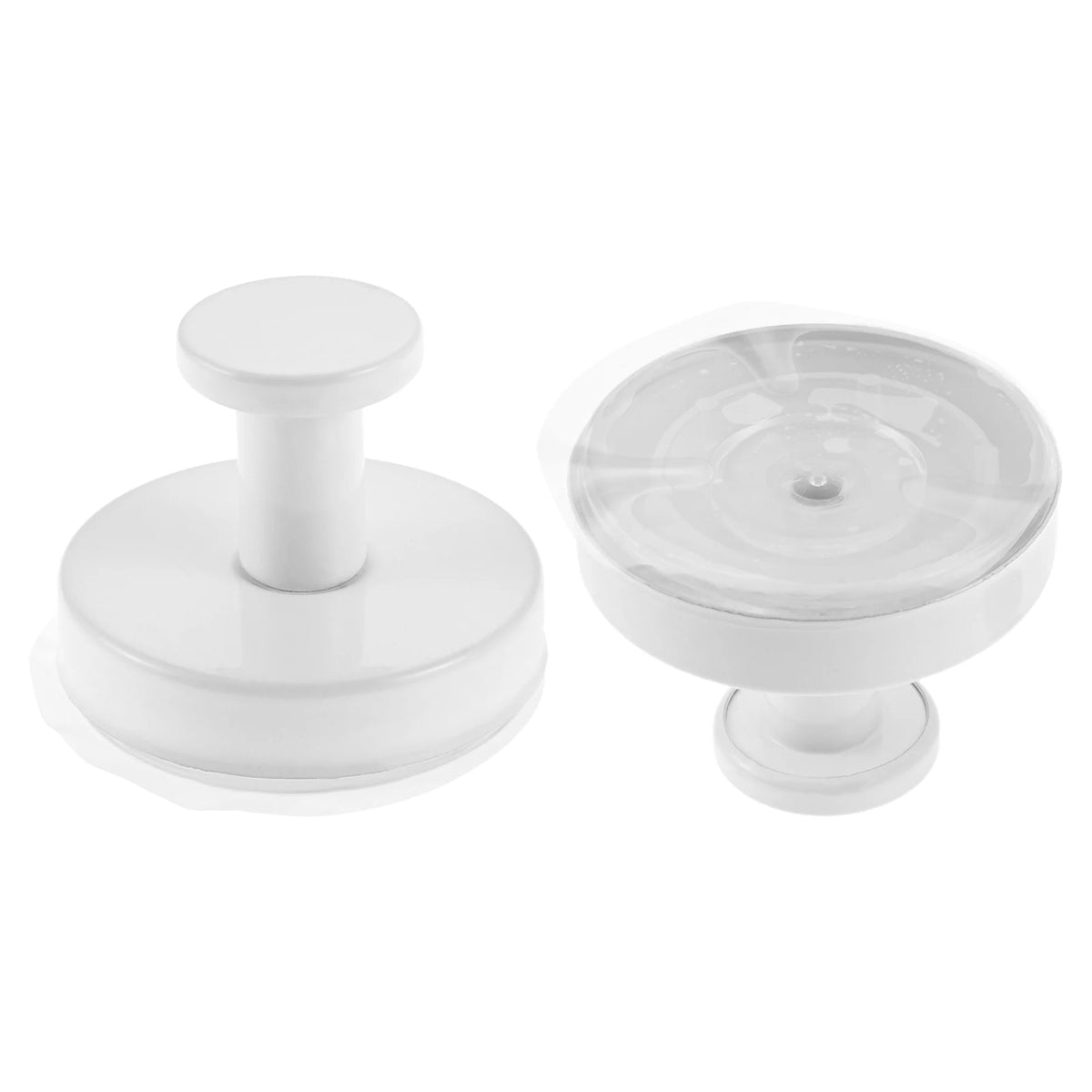 2pcs White Suction Cup Hooks Shower Removable Towel