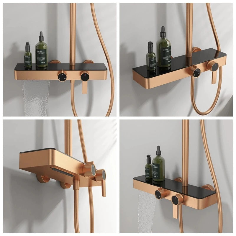 Cold Waterfall Piano Bathroom Shower 12 Inch Rain