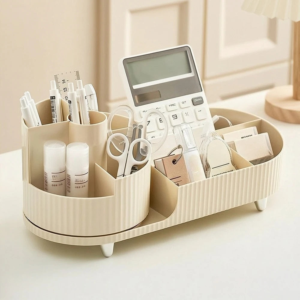 360 Rotatable Makeup Storage Organizer Multi-Grid Divided Holder