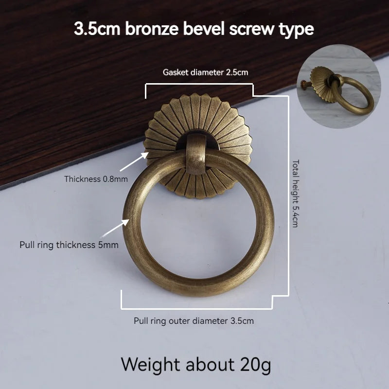 Chinese Medicine Cabinet Circular Ring Tea Can Pull