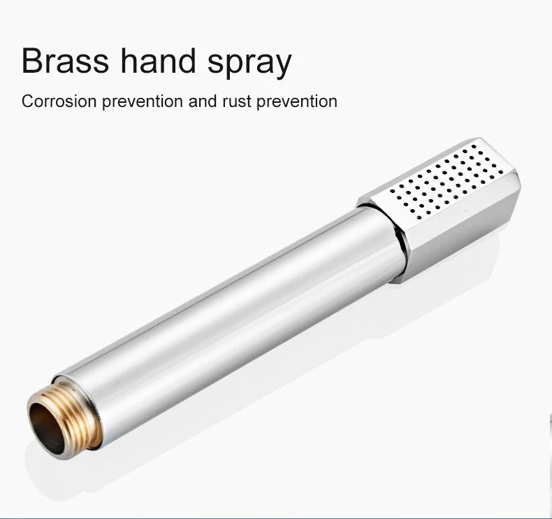 Bathroom Shower Black/Chrome Plated Circular Copper Pressure