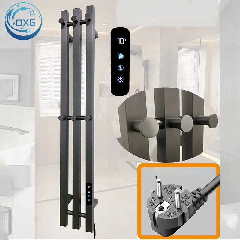 Oxg Wall Mounted Electric Heated Towel Rack Bathroom