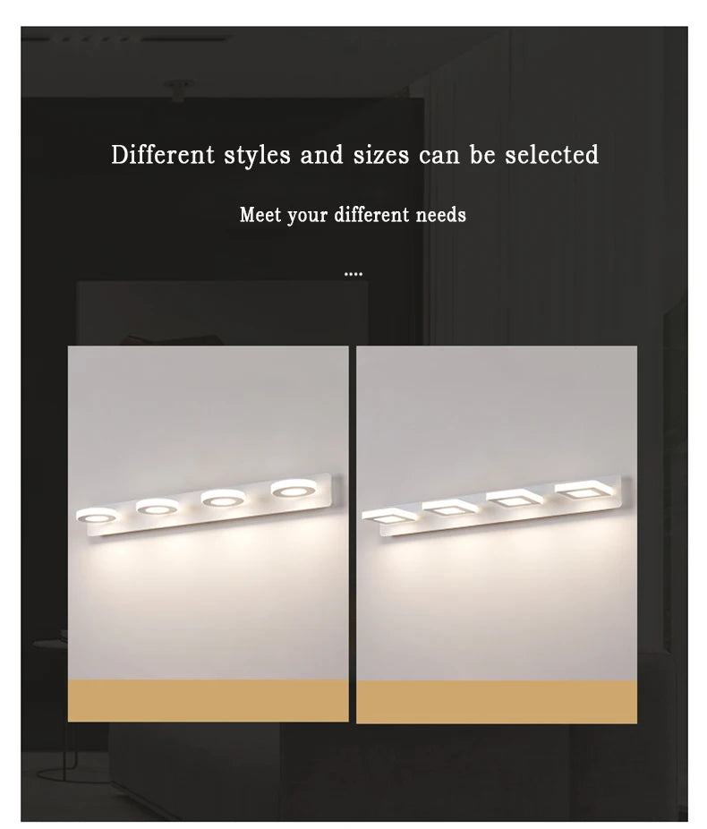 Led Bathroom Mirror Wall Lamp Vanity Light Waterproof