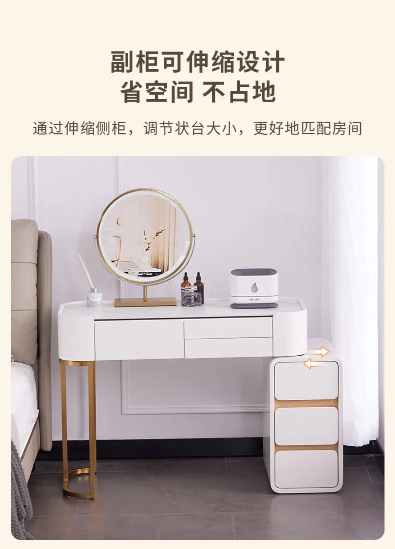 White Modern Vanity Table Living Room Makeup Vanity