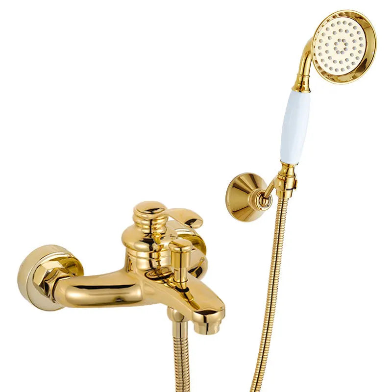 French Brass Simple Shower Spray Handheld Shower Head