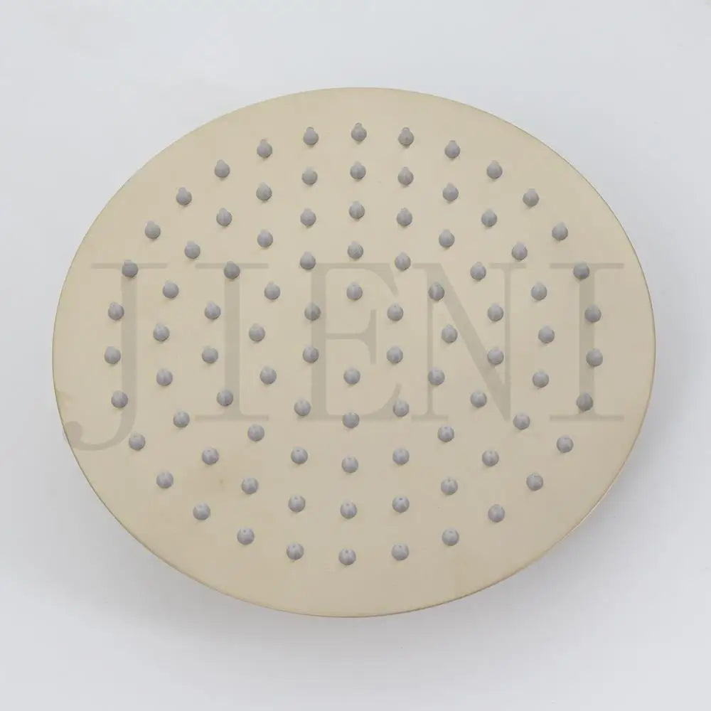 Jieni Inch Brushed Gold Rainfall Shower Faucet Sets
