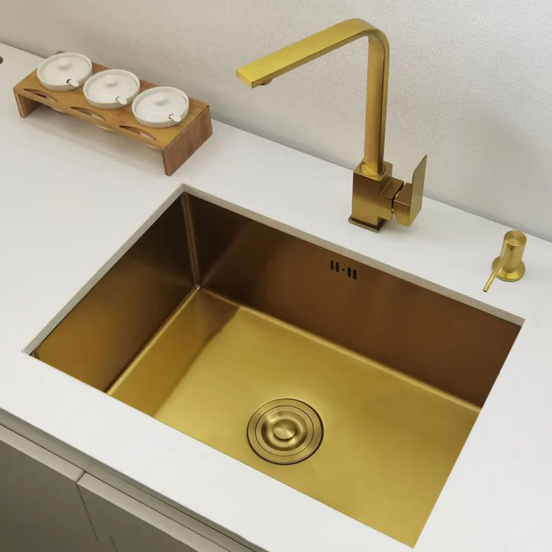 Gold Sink 304 Stainless Steel Sinks Above Counter