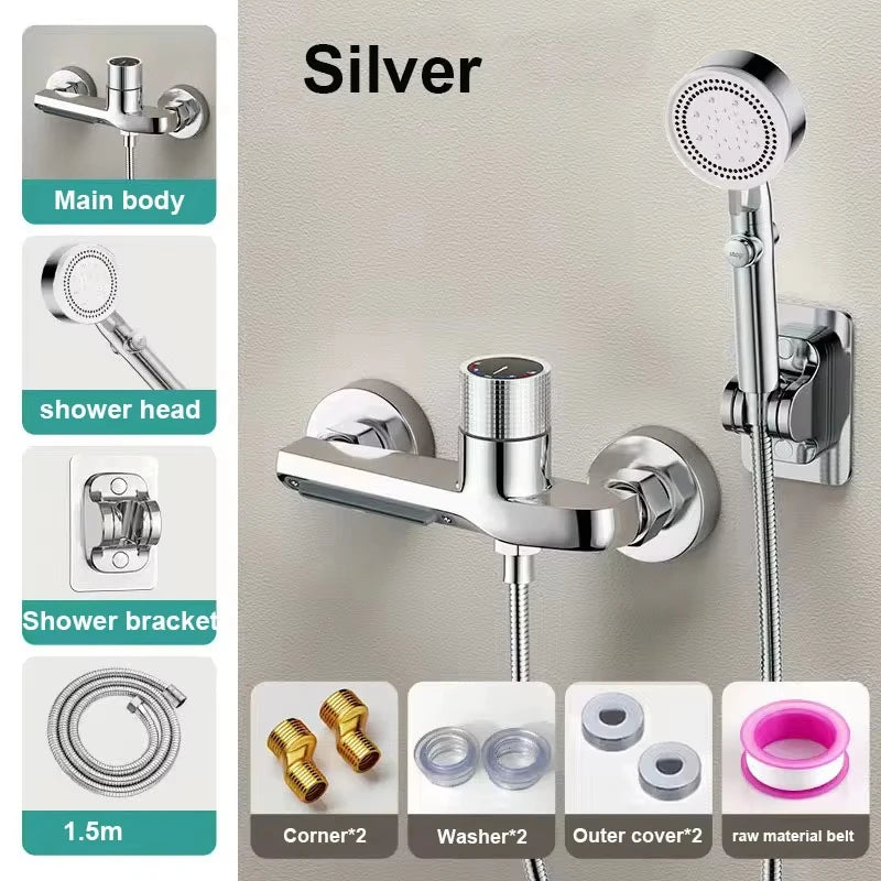 Gunmetal Gray Shower Faucet Brass Mixer Valve Shower