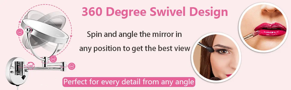 Magnifying Bathroom Mirror Hunnise Quality Brass Gold Hotel
