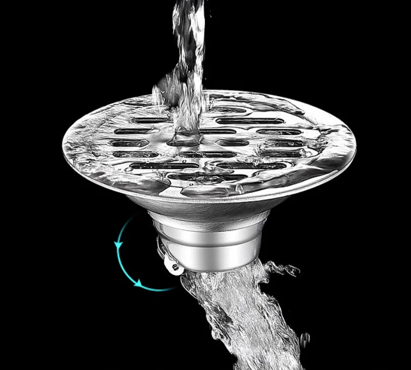 Stainless Steel Floor Drains Shower Anti-Odor Drainer Bathtub