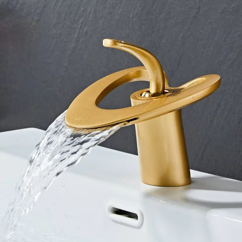 Waterfall Creative Bathroom Basin Faucet Sink Faucet Deck