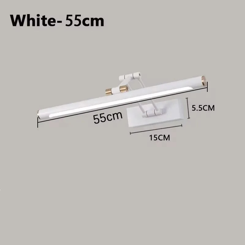 Led Bathroom Vanity Light Adjustable Swing Arm Mirror