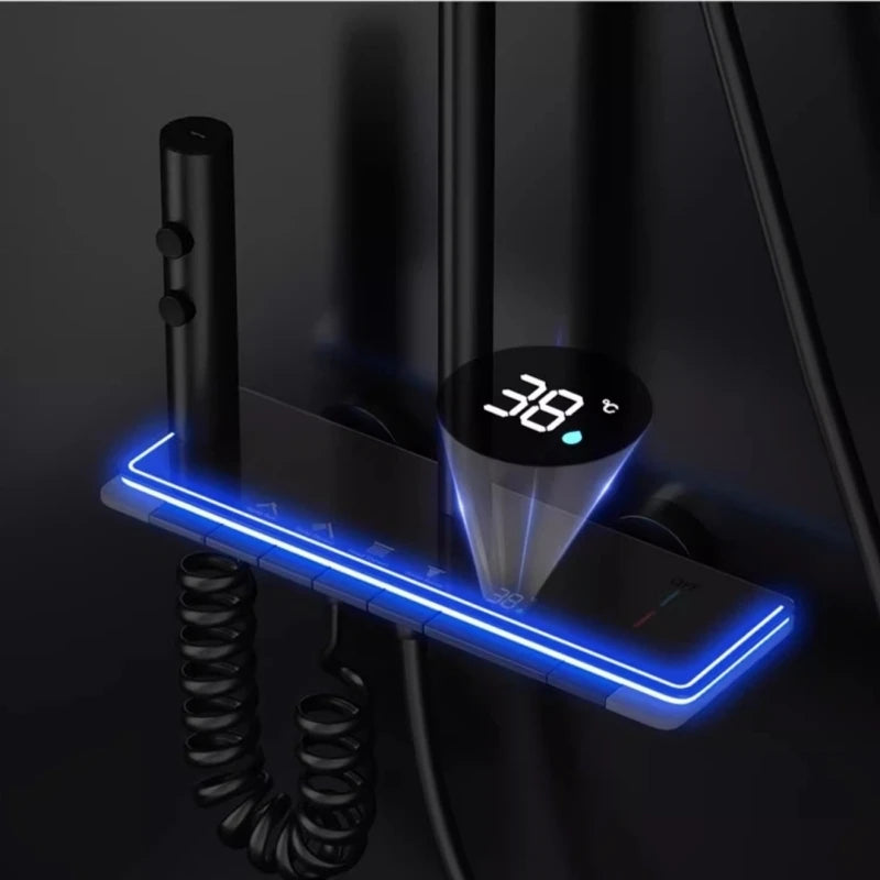 Digital Display Shower Shower Faucet System Cold Piano