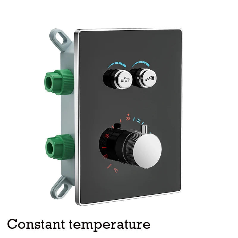 Brass Bathroom Concealed Thermostatic Mixing Valve Wall Mounted