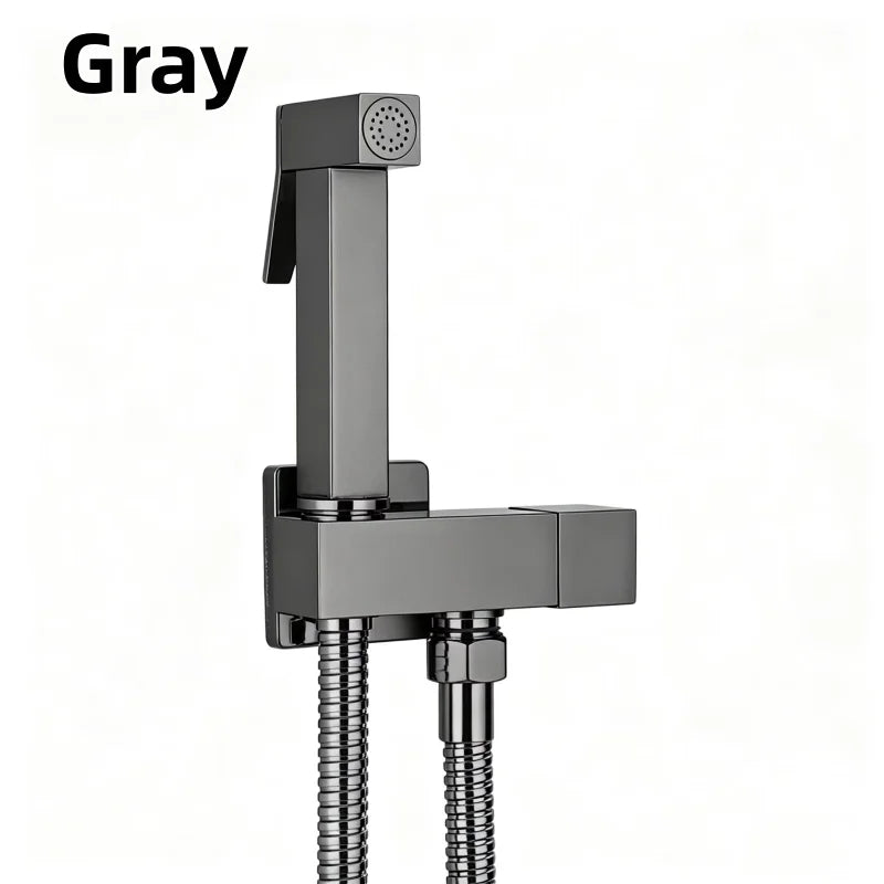 Brushed Rose Gold Brass Handheld Bidet High Voltage