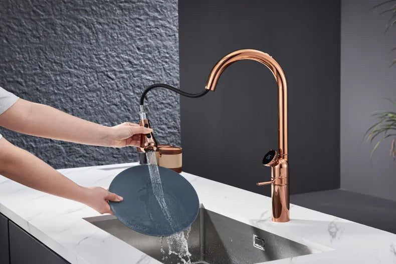 Zappo Modes Faucet Rose Gold 360 Swivel Pull