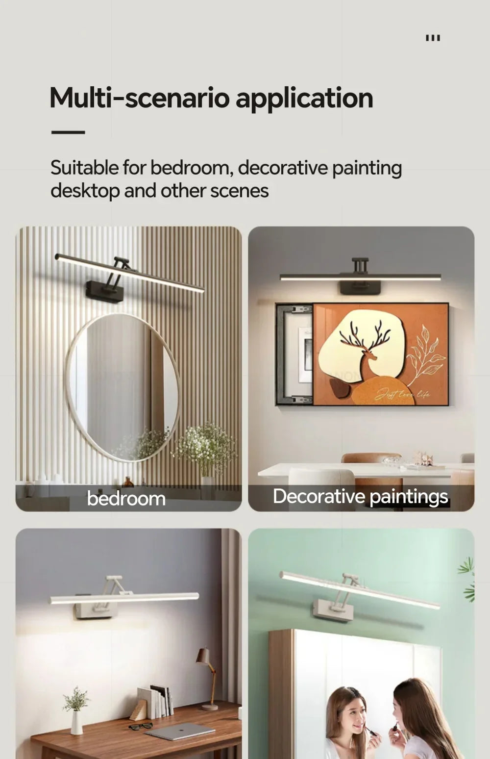 Dindalled Ip44 Bathroom Mirror Light Modern Retractable Led