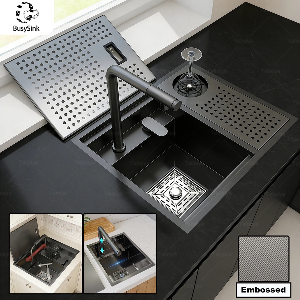 Hidden Sink Stainless Steel Sinks Bar Small Slot