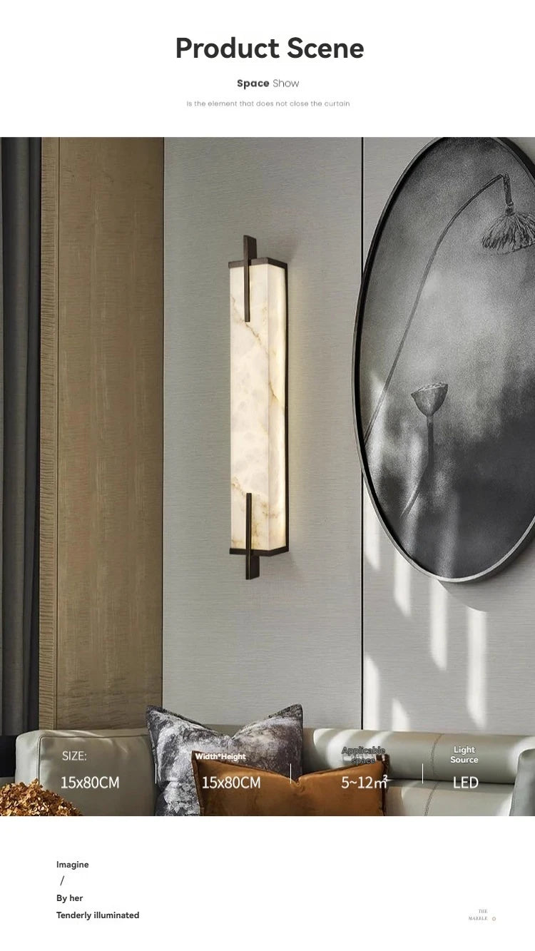 Alabaster Wall Sconces Lamp Natural Marble Wall Sconces