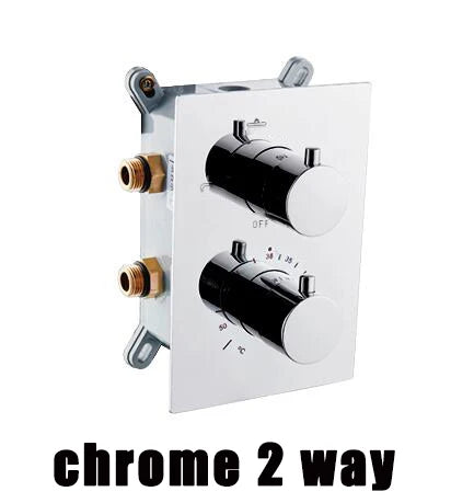 Langyo Matte Black Thermostatic Shower Faucet Mixing Valve