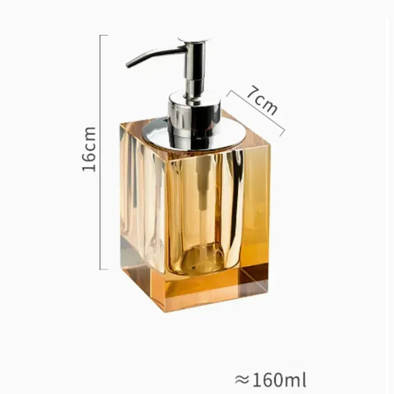 Light Luxury Crystal Glass Bathroom High End Shampoo
