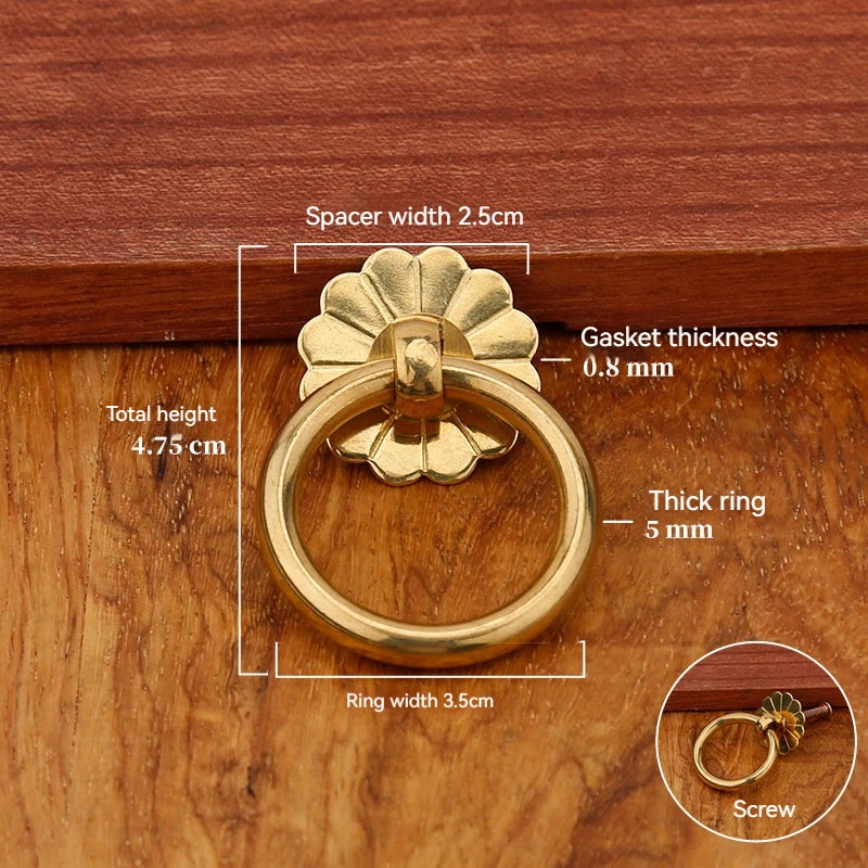 Chinese Medicine Cabinet Circular Ring Tea Can Pull