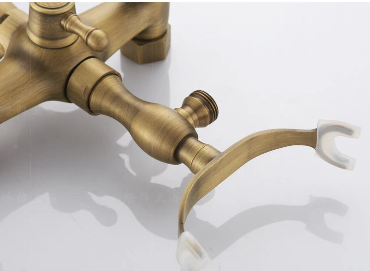 Antique Bathroom Bathtub Showet Faucet Copper Black Shower