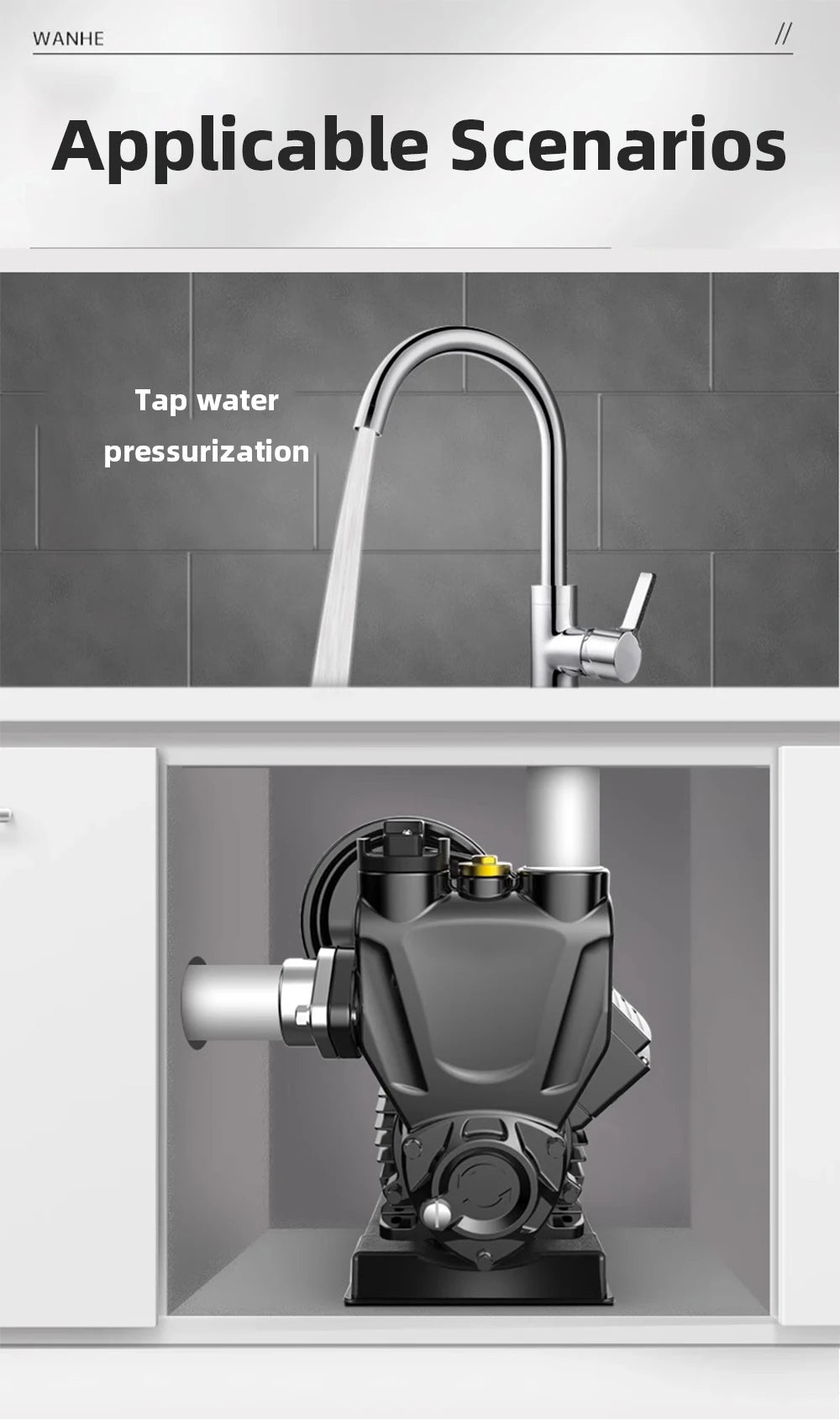 220v Digital Display Booster Pump Automatic Tap Water