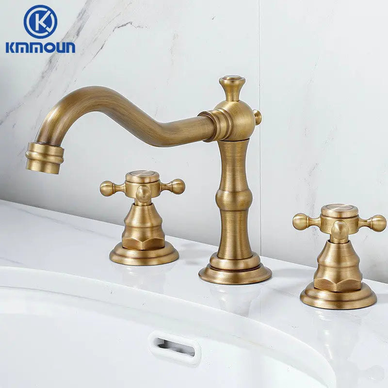 Kmmoun Fixed Spout Bathroom Basin Faucet Hole Deck