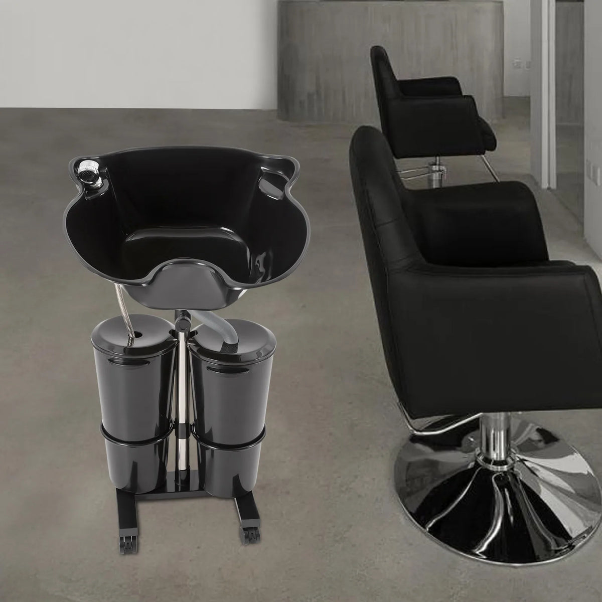 Shampoo Bowl Electric Pump & Dual-Bucket Hair Washing