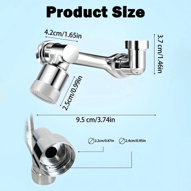 1080 Rotatable Bathroom Sink Faucet Extender Flexible Swivel