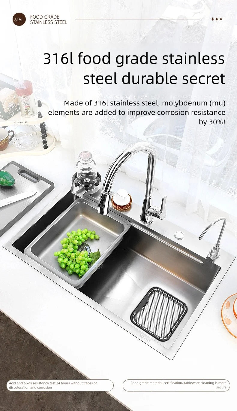 316l Stainless Steel Sink Food Grade Large Slot