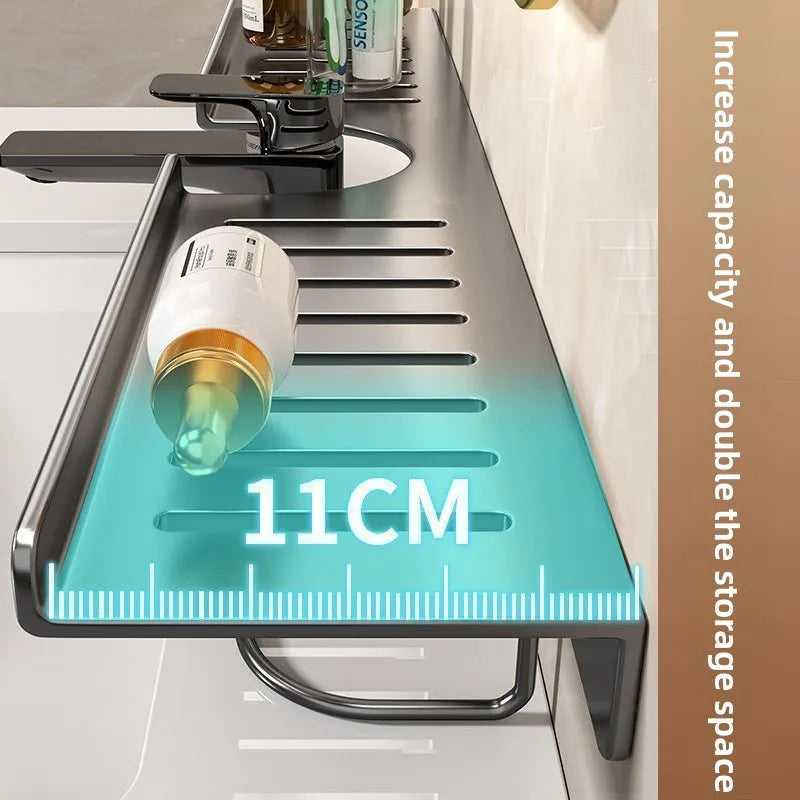 No Drill Stainless Steel Sink Organizer Wall Mounted