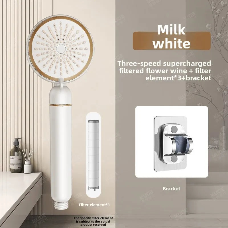 High Pressure Filter Shower Head Chlorine Removal Skin
