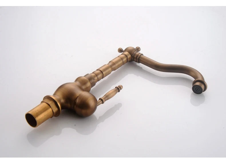 Bathroom Sink Faucet Antique Bronze Vessel Basin Faucet