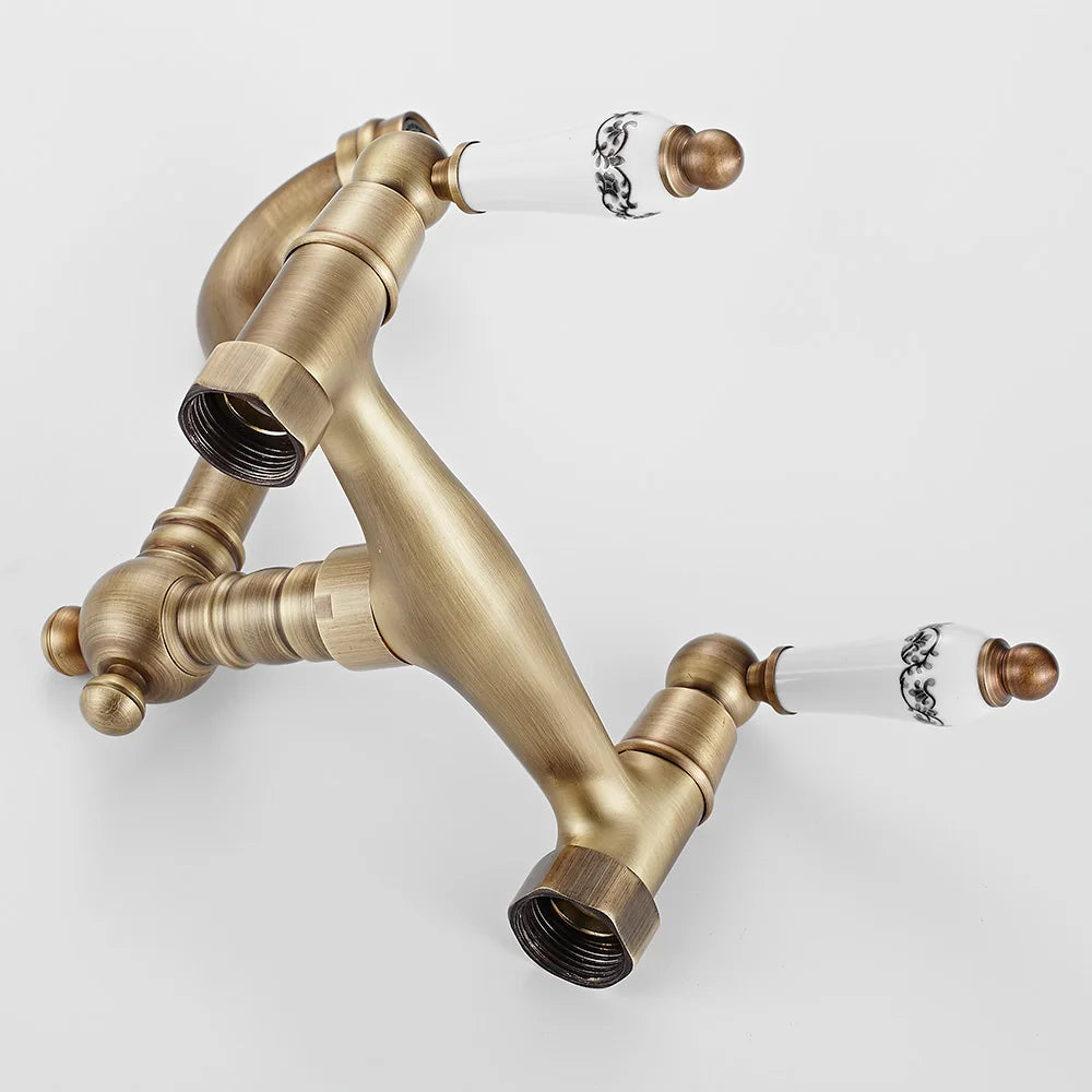 Wall Mount Antique Faucet Antique Brass Faucet Dual